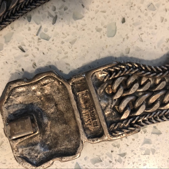 Beautiful Vintage Silver Tone Metal Belt - Picture 5 of 6